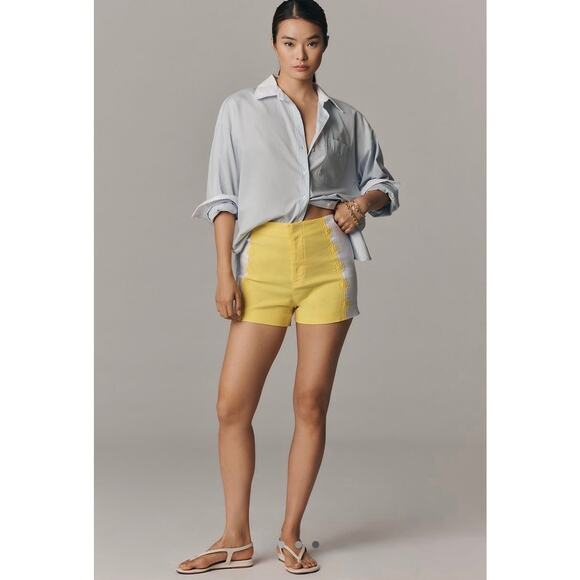 NWT Anthropologie Maeve Surf City Linen Blend Embellished Shorts - Picture 2 of 7